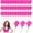 Pink,white, variant on 48 Pcs Hand Clappers Bulk 7.5 x 3.5 Inch Plastic Noise Makers Party Favors Cheers Clapping Noise Makers Clacker for Soccer Match Football Sporting Event Birthday Game Supplies (Red,Black)
