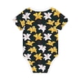 thumbnail image 2 of Daiia Lilies Flowers Printed Unisex-Baby Short Sleeve Onesies Bodysuits Baby Climbing Clothes Soft and Comfortable Romper with Expandable Shoulder Design-18 Months, 2 of 8
