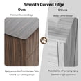 thumbnail image 5 of Ktaxon Solid Wood 3 Drawer Nightstand Fluted Bedside Table End Table, Brown, 5 of 8