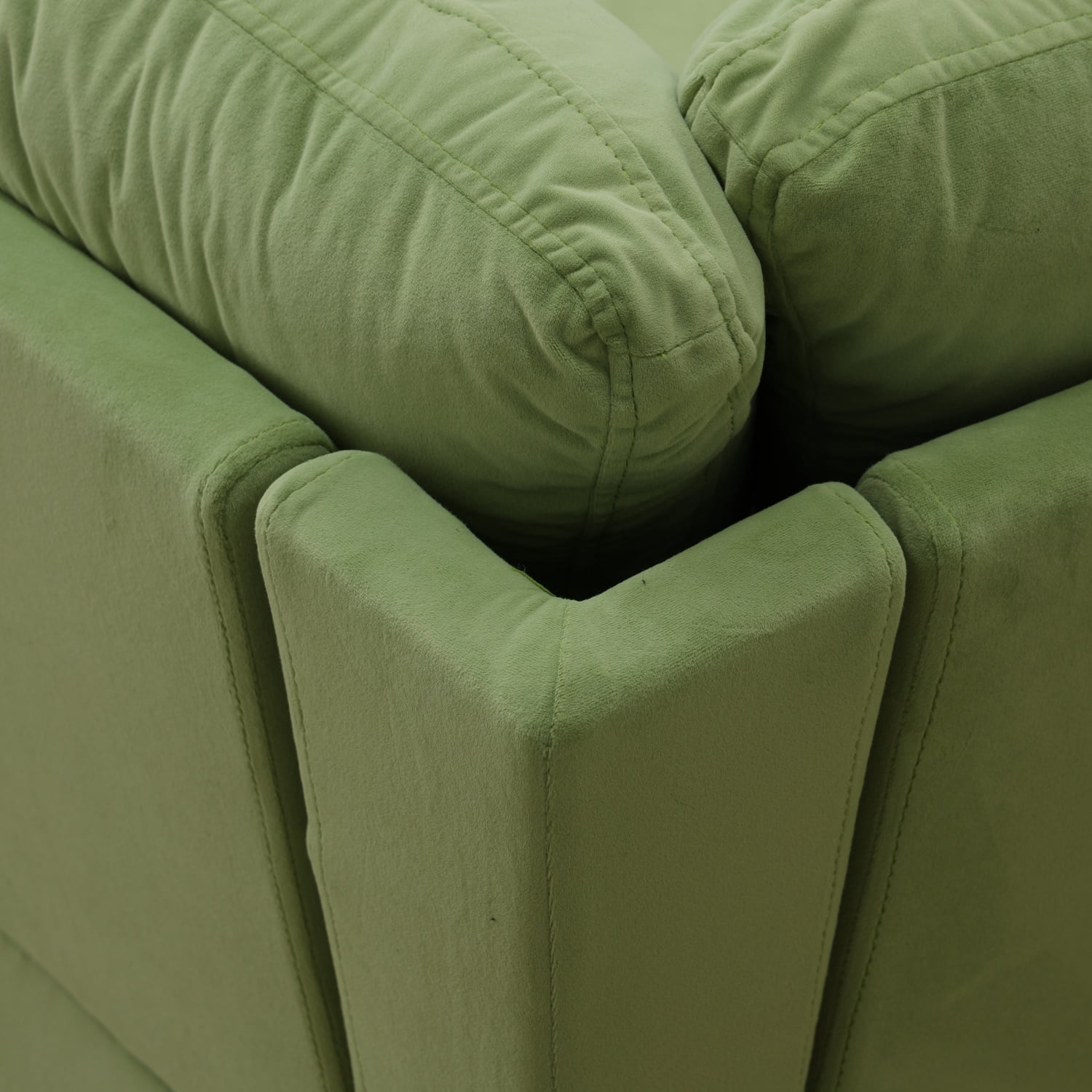 Hommoo Sofa Set,Massa Flannel 4-Piece Couch Living Room Sofa Set,Sectional Couches for Living Room,Apple-Green