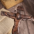 thumbnail image 4 of Cruz de pared con forma de crucifijo de madera BGCOPPER INRI Jesus, 25 cm, 4 of 7