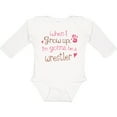 thumbnail image 3 of Inktastic Wrestling Future Wrestler Girls Boys or Girls Long Sleeve Baby Bodysuit, 3 of 5
