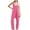 Pink, variant on JIUKE Jumpsuits for Women Sleeveless Deep V Neck Loose Fitted Rompers Casual 1 Piece Long Pants Overalls with Pockets