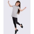 thumbnail image 4 of Real Essentials 4 Pack: Girls Short Sleeve Dry-Fit Crew Neck Active Athletic Performance T-Shirt, 4 of 6