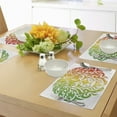 thumbnail image 4 of Ambesonne Rasta Place Mats Set of 4, Colorful Lion Portrait, Standard Size, Fern Green Orange, 4 of 6