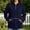 Navy, variant on Women's Casual Zip-Up Hoodie Long Sleeve Solid Loose Fit