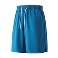 thumbnail image 3 of BRGZLK Men's Beach Shorts Drawstring Elastic Waist Swim Trunks Quick Dry Board Shorts Solid Color with Zipper Pockets, 3 of 4