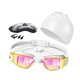 thumbnail image 2 of Juego de 5 piezas de gafas y gorro de natación para hombres, mujeres y adultos. Gafas de natación para piscina. Blanco, 2 of 8