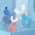 thumbnail image 3 of Cepillo de dientes portátil en forma de U para bebé, mordedor de silicona suave, cepillo de dientes, limpiador de dientes para niños, herramienta de cuidado de limpieza bucal, 360, 3 of 5