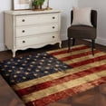 thumbnail image 3 of American Flag Area Rug 4x6 FT, Non Slip Kids Room Carpet, Farmhouse Vintage Retro Red Blue Washable Soft Floor Carpet Non-Shedding Throw Rug for Dorm Kitchen Study Room Home Office Bedside, 3 of 9