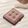 thumbnail image 4 of Thick Floor Cushion With Handles Floor Pillow, Velvet Square Floor Seating Cushion, Square Non Slip Reversible Chair Cushion, for Living Room Sofa Chair Floor Yoga Couch Tatami, 18*18Inch, 4 of 6