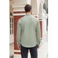 thumbnail image 3 of COOFANDY Mens Dress Shirt Regular Fit Button Up Stretch Solid Business Shirt, 3 of 7