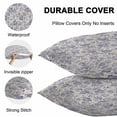 thumbnail image 6 of Outdoor Waterproof Pillow Covers Pack of 2, Summer Blue Starfish Coral Shell Linen Texture Decorative Throw Pillowcases Cushion Covers for Garden Patio Tent Sofa Couch, 16x16 inch, 6 of 8