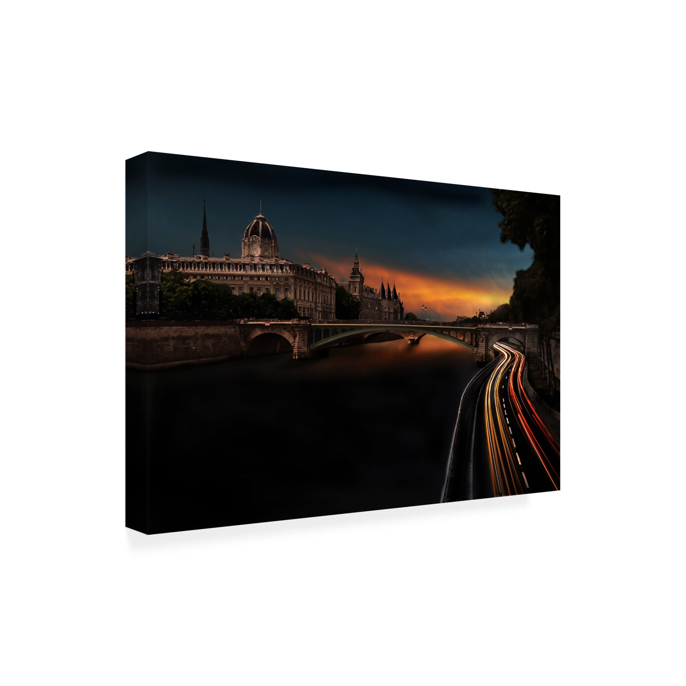 Trademark Fine Art Pierre Bacus Evening At La Concergierie Canvas Wall Art