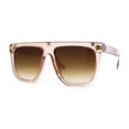 thumbnail image 2 of Classic Hard OG Flat Top Mobster Horn Rim Sunglasses Beige Brown, 2 of 4