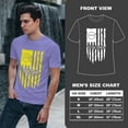 thumbnail image 4 of Greenyef Graphics We The People 1776 Distressed American USA Flag Men's T-Shirt (Violet & Yellow, Large), 4 of 6