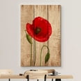 thumbnail image 3 of wall26 Canvas Print Wall Art Red Poppy Flower Close Up on Wood Panels Nature Wilderness Digital Art Realism Chic Colorful Multicolor Ultra for Living Room, Bedroom, Office - 24"x36", 3 of 5