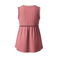 thumbnail image 4 of Women's Eyelet Tank Tops Casual Sleeveless V-Neck Blouses Empire Waist Trendy Boho Summer Beach Vacation Outfits, 4 of 6