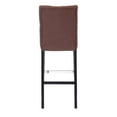 thumbnail image 6 of WestinTrends Round Tufted Back Seat Bar Stool, Brown (Set of 3), 6 of 11