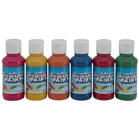 Washable Tempera Paint, 6 Pack