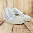 thumbnail image 2 of Adi-das White Gold Superstar Men's Training Lifestyle Shoes Athletic Sneakers New, 2 of 6