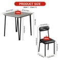 thumbnail image 3 of QinaQin 3 Piece Dining Table Set for 2, Square Kitchen Table with 2 Upholstered PU Padded Chairs, 3 of 7