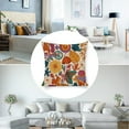 thumbnail image 3 of flowery pattern peace signs Linen toss pillowcase decoration pillowcase gifting preferred 20x20 inch cushion cover 4 sets sofa pillowcase sofa bedroom living room car, 3 of 8