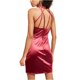 thumbnail image 2 of Crystal Doll Vestido ajustado de satén con tiras para mujer, Rojo, 1, 2 of 2