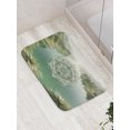 thumbnail image 3 of Ambesonne Sage Green Bath Mat, Bohemian Mandala Lake, 30.2" x 20", Slate Brown Dusk Teal, 3 of 3