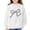 White, variant on Girls Bow Print Crewneck Sweatshirt Pink Cotton Long Sleeve Pullover for Kids,Size 2-3T