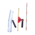 thumbnail image 1 of jifeng Ensemble de 3 Pcs Raclette de Nettoyage pour Vitres Raclette Auto-Assemblage Rouge, 1 of 9