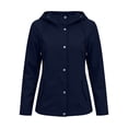 thumbnail image 7 of Women's Lightweight Waterproof Windproof Rain Jacket Packable Zip Up Raincoats Womens Solid Sun Protection Softshell Windbreaker Jacket Outdoor Hiking Travel Hooded Coat, 7 of 7