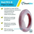 thumbnail image 4 of PEX Bobine, Eau Chaude, Rouge, Tube en Cuivre Rigide 1/2 Po x 100 Pi - U860R100, 4 of 4