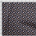 thumbnail image 4 of Soimoi Llama Alpaca Print,Cotton Poplin, Sewing Fabric Sold by The Yard 42 Inch Wide,Sewing Craft Quilting/Quilt Making Fabric, Navy Blue, 4 of 5