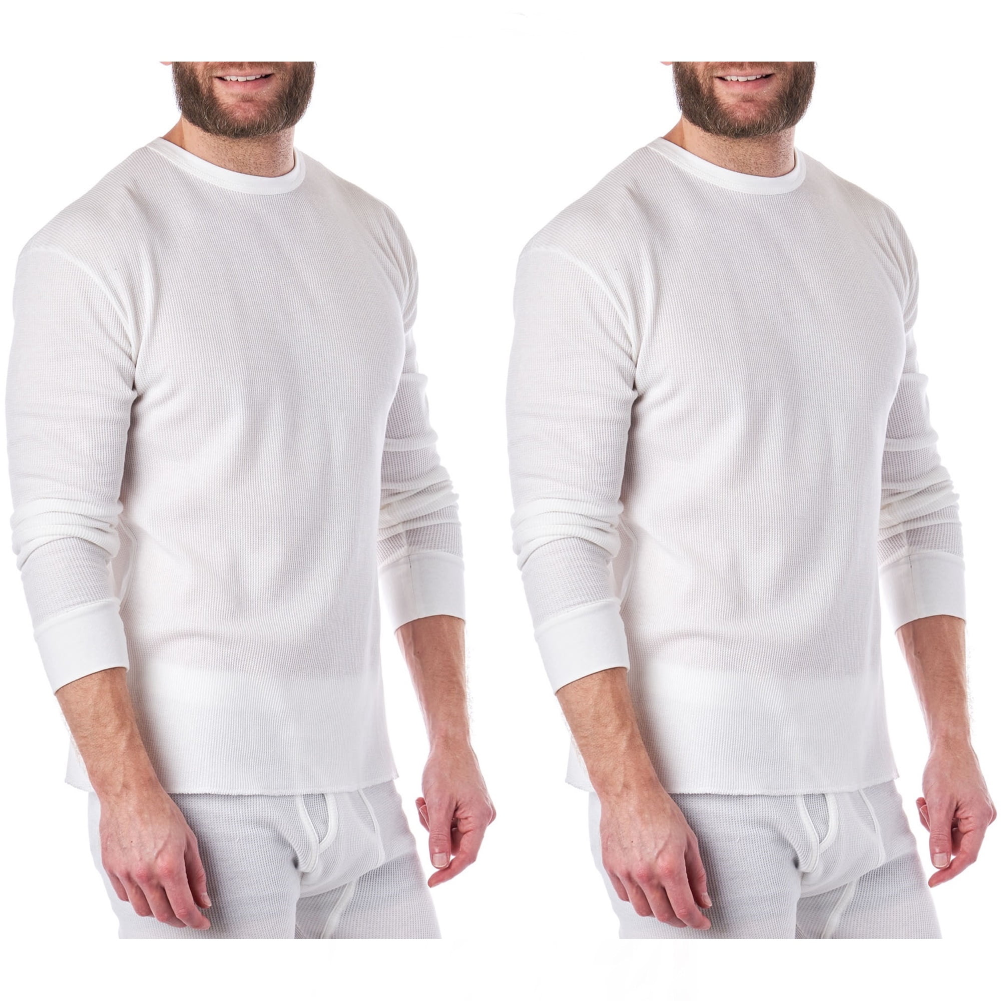 Alpine Swiss Mens Thermal Long Sleeve Top Underwear Crew Neck Shirt Waffle  Knit Henley Base Layer