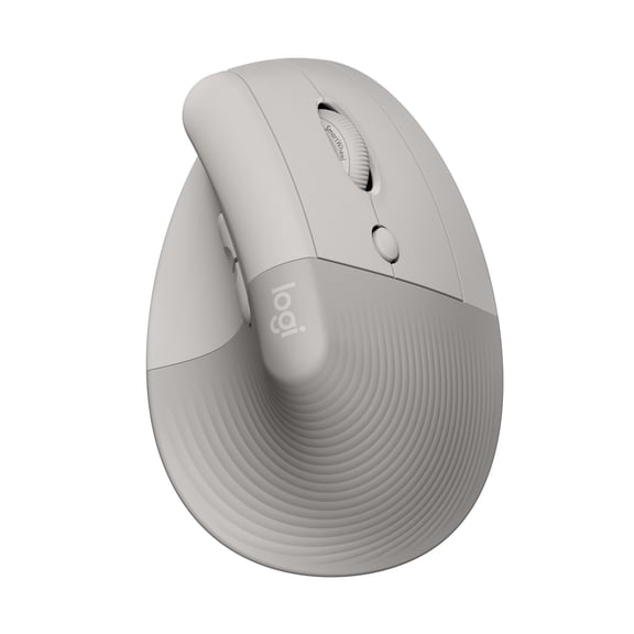 Logitech Lift Vertical Ergonomic Mouse, Wireless, Bluetooth or Logi Bolt USB Receiver, Quiet Clicks, Sand