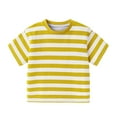 thumbnail image 4 of Zanarzt Toddler Short Sleeve T Shirt Boys Shirts Short Sleeve Shirts for Boys Cotton T Shirts Kids Toddler Tshirts Tees Clothes Summer Tops Yellow,3-4 Years, 4 of 4