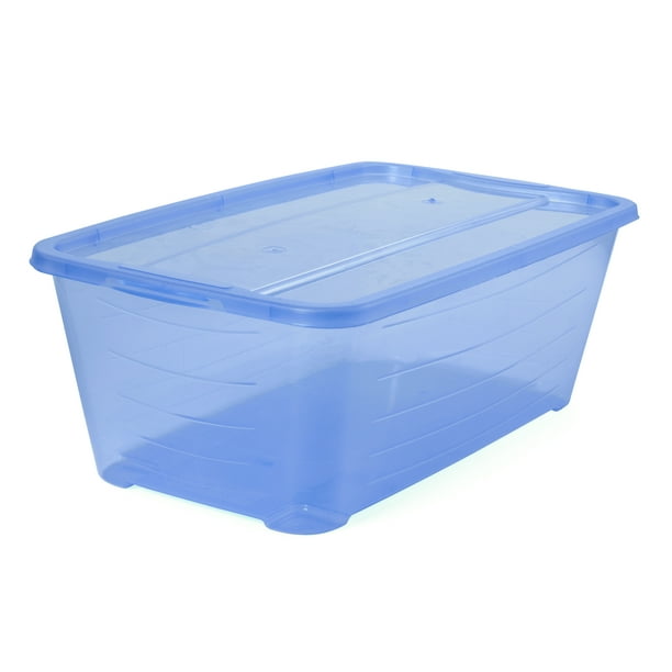 Life Story 5.5 Quart Rectangular Blue Plastic Storage Container Box (24 ...
