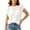White, variant on Dpjklzsn Women's Crochet Open Knit Top, Short Sleeve Round Neck Casual Summer Sweater Shirt