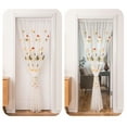 thumbnail image 3 of Curtains and Drapes, Rod Pocket & Back Tab semitransparent with Light Through Vertical Window Treatments for Sliding Glass Door & Living Room (Include Telescopic Rod), 3 of 7