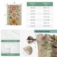 thumbnail image 6 of Vintage Daisy Floral Balloon Curtains for Windows, Bedroom Curtains 54 Inch Length, Spring Flowers Botanical Leaves Rustic Tie Up Curtains Panels Thermal Insulated Bathroom Curtains Window 42"x54", 6 of 8