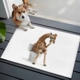 thumbnail image 4 of Funny Giraffes Bathroom Rug Washable 2x3 Entryway Rug Non Slip Cute Art Fun Lovely Animals on Toilets Front Door Mat Low Pile Indoor Doormat Throw Floor Carpet for Kitchen Bedroom Entrance, 4 of 8
