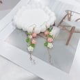 thumbnail image 5 of Elegant Flower Dangle Drop Hook Earrings for Women Acrylic Resin Pink Floral Leaf Long Tassel Chain Dangling Hook Earring Statement Fashion Summer Accessories Jewelry for Her Girlfriend, 5 of 6