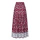 thumbnail image 4 of Falda larga retro con estampado de cintura alta cómoda para mujer a la moda Pompotops  qwe14543, 4 of 8