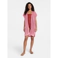 thumbnail image 2 of Time and Tru Women's Openwork Knit Coverup, Size L/XL, Pink Pottery, 2 of 5