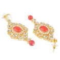 thumbnail image 6 of Efulgenz Indian Bridal Jewelry Set Kundan Crystal Rhinestone Red Faux Pearl Indian Wedding Heavy Multi Layered Collar Necklace Dangle Earrings with Maang Tikka Set for Women, 6 of 8