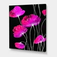 thumbnail image 3 of Designart ' Abstract Red Flower Detail On Black Background I ' Traditional Canvas Wall Art Print, 3 of 4