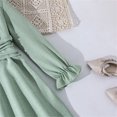 thumbnail image 5 of Girls Long Sleeve Waist Dress, A-Line Smocked Casual Fall Dress for Kids 7-12 Years, 5 of 5