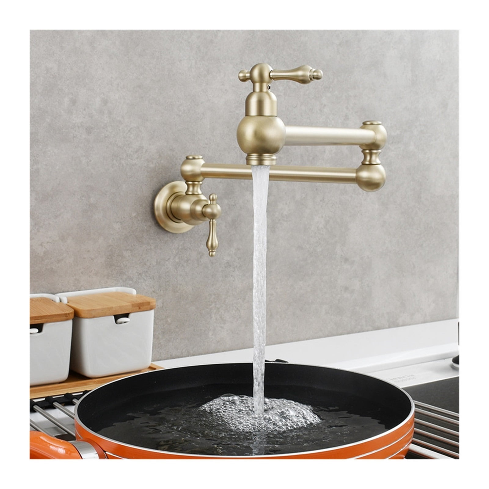 In-wall Single Cold Water Faucet Kitchen Stove Can Be Stretched And Lengthened Faucet Mop Pool Washbasin Faucet Antique