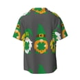 thumbnail image 2 of KLL Spring St Patrick’S Day Print Men's Shirt Short Sleeve Button Down Summer Cuba Beach Shirts- Small, 2 of 7